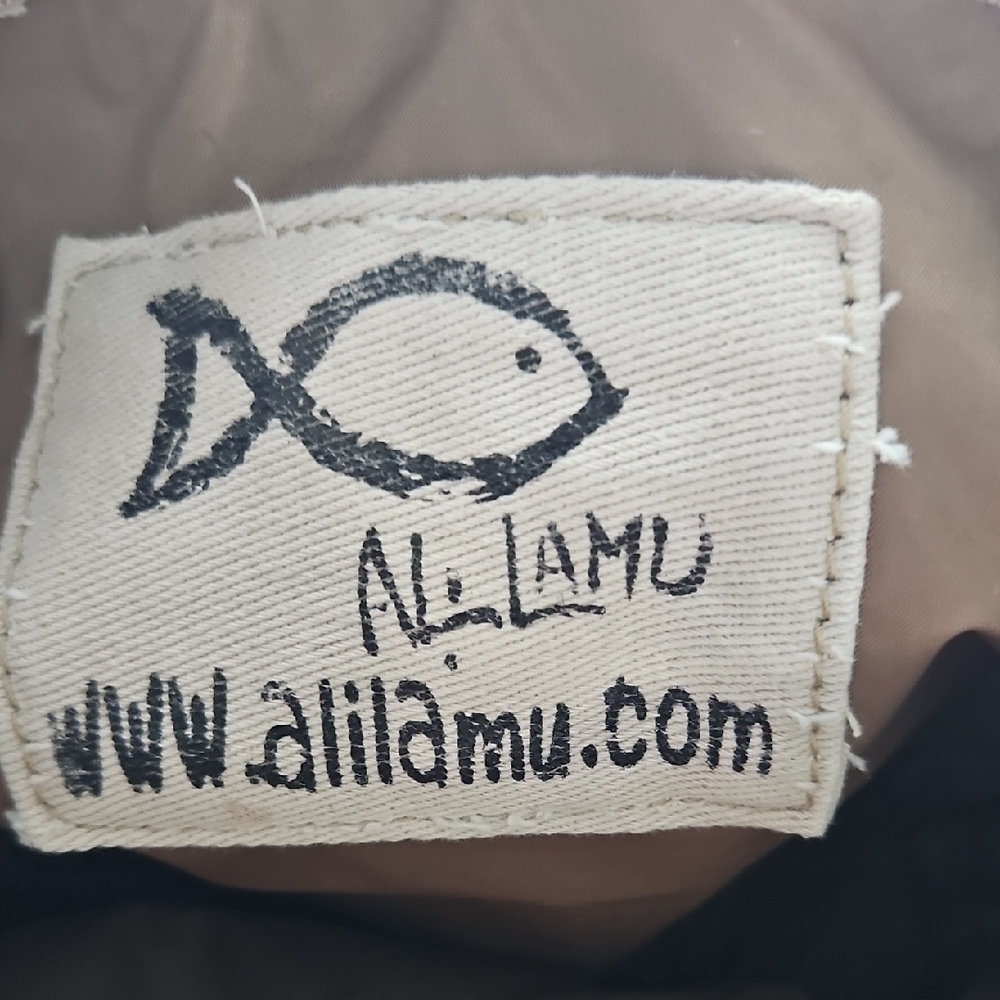 Blue Denim Pouch with White Lettering - Picture 4 of 6
